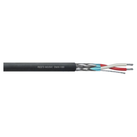 Cablu: DMX; 2x0,25mm2; litat; 110Ω; -25÷65°C; Culoare: negru; 500m