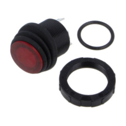 ROCKER; SPST; Poz: 2; ON-OFF; 16A/250VAC; roşie; IP68 (frontal)