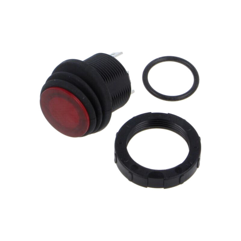 ROCKER; SPST; Poz: 2; ON-OFF; 16A/250VAC; roşie; IP68 (frontal) ROCKER; SPST; Poz: 2; ON-OFF; 16A/250VAC; roşie; IP68 (frontal)