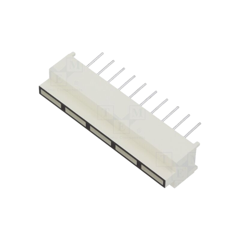 Afişaj: LED; riglă; verde; 3÷9mcd; 29,9x7mm
