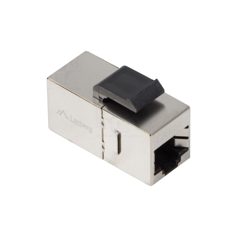 Cuplor RJ45; argintie; Cat: 5e; RJ45 soclu,din ambele părţi; 8p8c