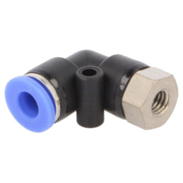 Racord push-in; în unghi de 90°; -0,95÷15bar; Filet: M6; BLUELINE