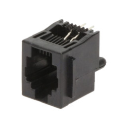 Conector: RJ14; soclu; PIN: 4; cu blocare panou; 6p4c; THT; drept