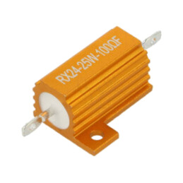 Rezistor: bobinat; cu radiator; 100Ω; 25W; ±1%; 50ppm/°C; pt.lipit