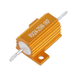 Rezistor: bobinat; cu radiator; 1kΩ; 25W; ±1%; 30ppm/°C; pt.lipit