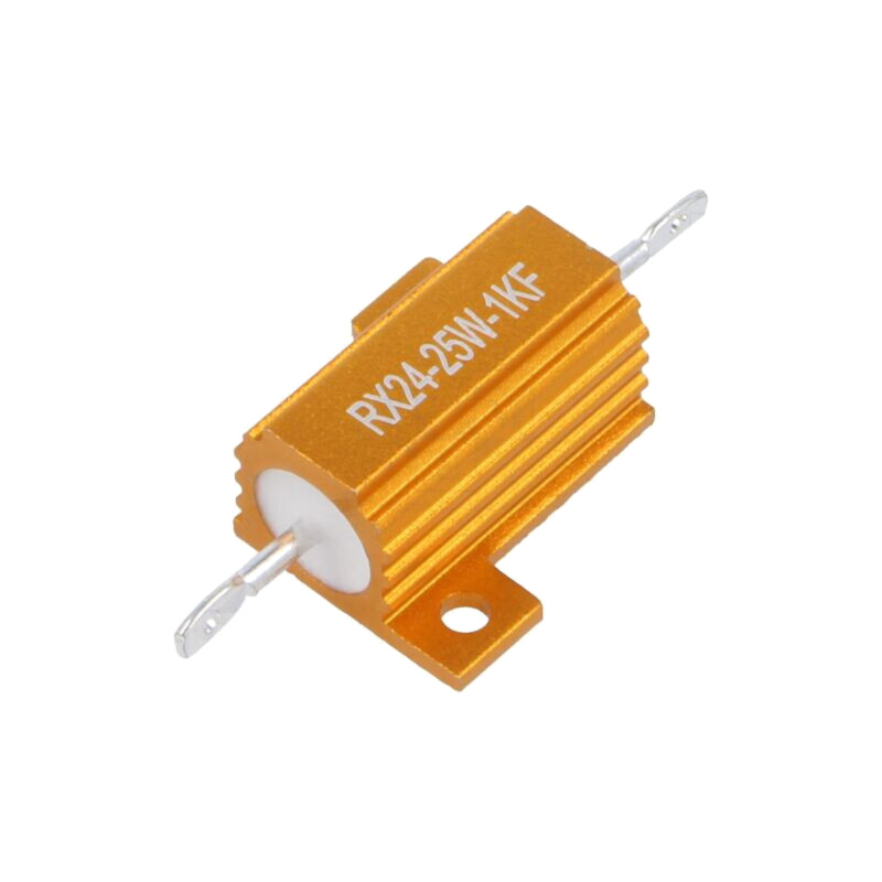 Rezistor: bobinat; cu radiator; 1kΩ; 25W; ±1%; 30ppm/°C; pt.lipit