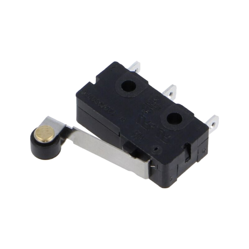 Microîntrerupător SNAP ACTION; 5A/250VAC; cu manetă (cu rolă) Microîntrerupător SNAP ACTION; 5A/250VAC; cu manetă (cu rolă)