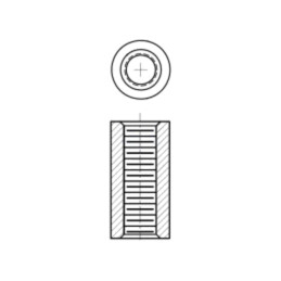 Piuliţă-distanţieră filetată; 38,1mm; Filet int: UNC4-40