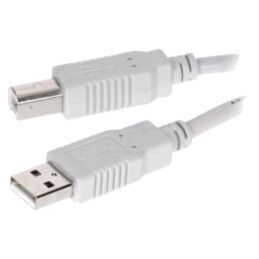 Cablu; USB 2.0; USB A mufă,USB B mufă; 1m; gri; Fire: Cu