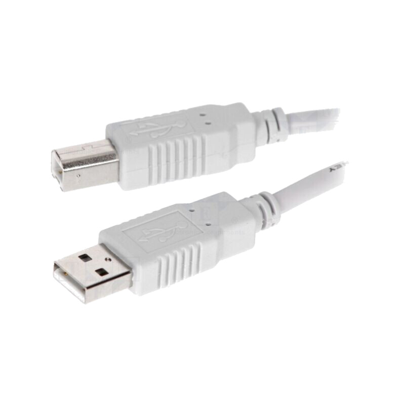 Cablu; USB 2.0; USB A mufă,USB B mufă; 1m; gri; Fire: Cu