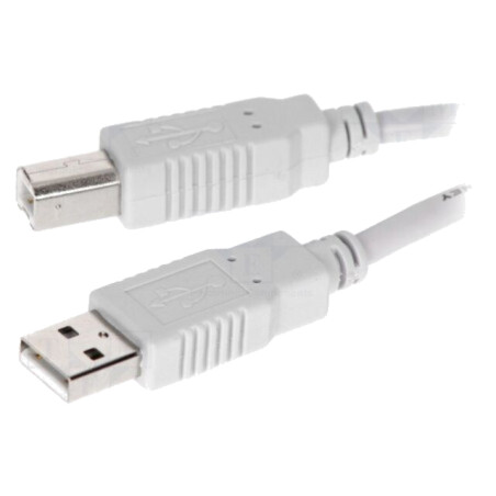 Cablu; USB 2.0; USB A mufă,USB B mufă; 1m; gri; Fire: Cu