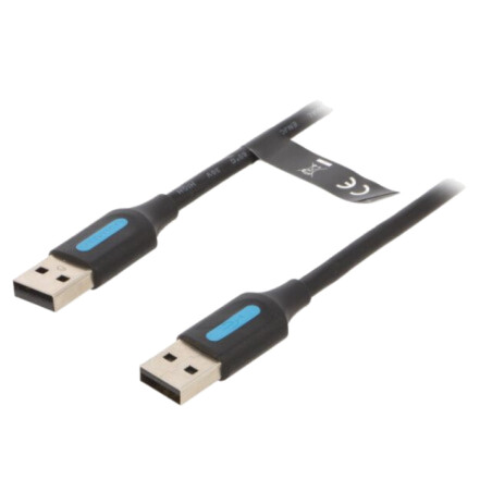 Cablu; USB 2.0; USB A mufă,din ambele părţi; nichelat; 0,5m; PVC