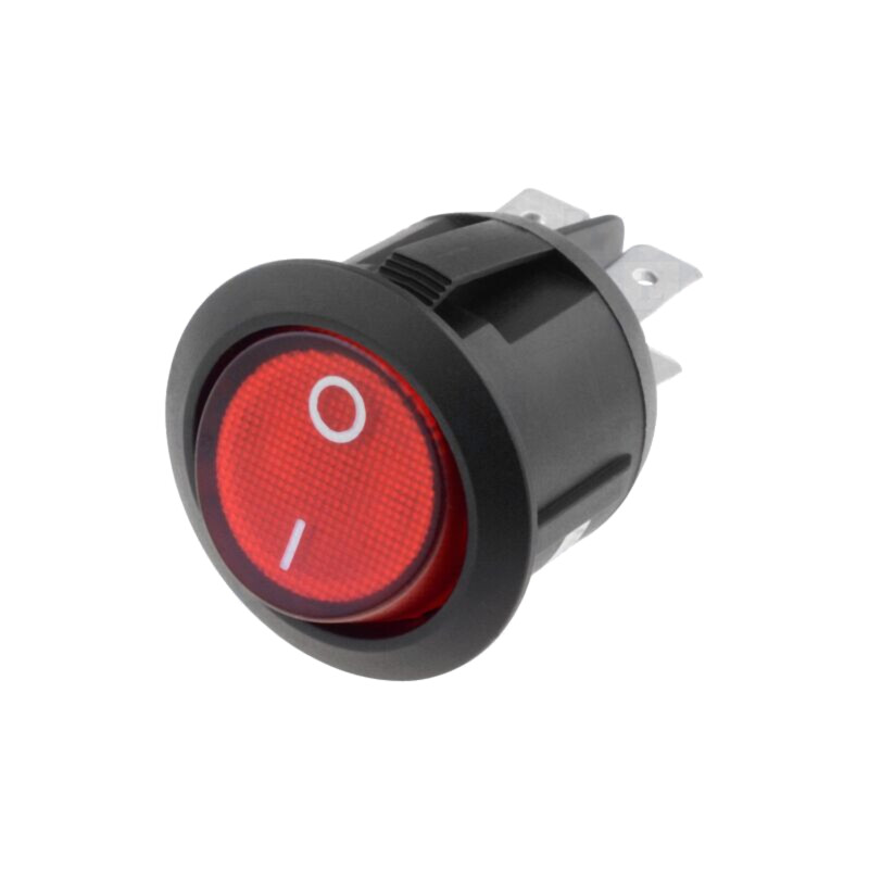 ROCKER; DPST; Poz: 2; ON-OFF; 10A/250VAC; roşie; lampă cu neon; 230V ROCKER; DPST; Poz: 2; ON-OFF; 10A/250VAC; roşie; lampă cu neon; 230V