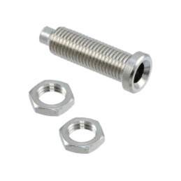 Conector: banană 4mm; soclu; Orif: Ø2mm; neizolat; Lung.tot: 23mm