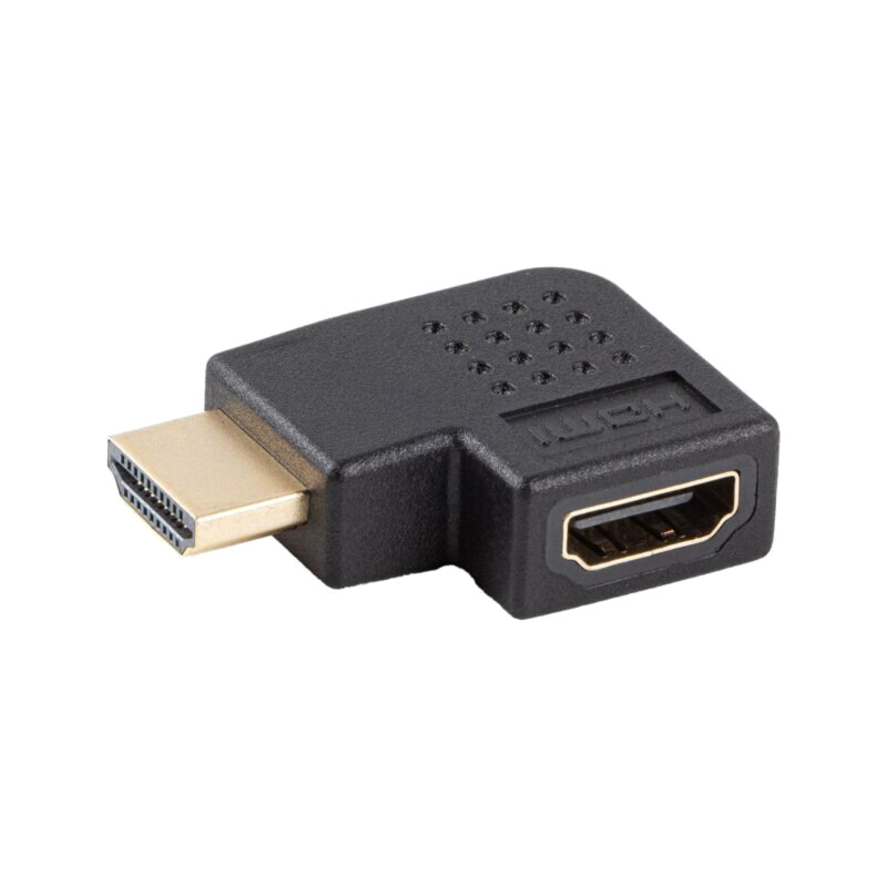 Adapter; HDMI socket,HDMI plug 90° left/right; HDMI 2.0; black Adapter; HDMI socket,HDMI plug 90° left/right; HDMI 2.0; black