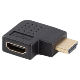 Adapter; HDMI socket,HDMI plug 270° left/right; HDMI 2.0; black
