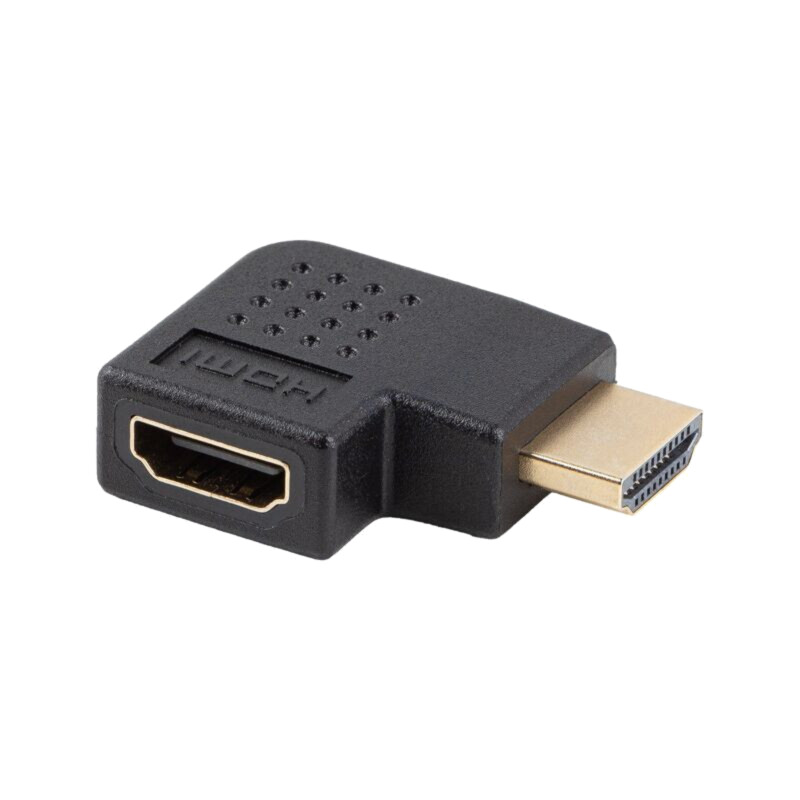 Adapter; HDMI socket,HDMI plug 270° left/right; HDMI 2.0; black Adapter; HDMI socket,HDMI plug 270° left/right; HDMI 2.0; black