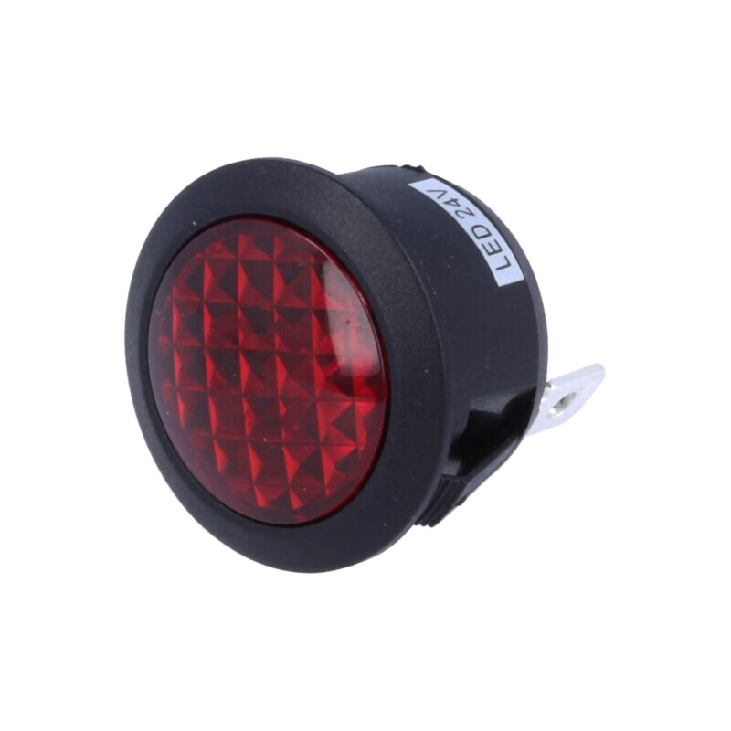 Lampă de control: LED; convex; roşie; 24VDC; Ø20mm; IP20; poliamidă Lampă de control: LED; convex; roşie; 24VDC; Ø20mm; IP20; poliamidă