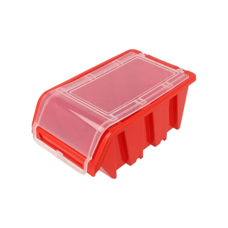 Container: Cuvă; roşie; cu blocare cu clichet; 195x120x90mm Container: Cuvă; roşie; cu blocare cu clichet; 195x120x90mm