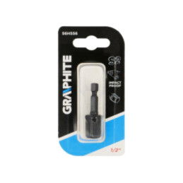 Adaptor; Fixare: hexagon 1/4" / pătrat 1/2"; cu impact
