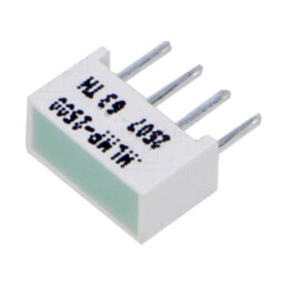 LED afişaj; λd: 572nm; 8÷60mcd; verde; Dim: 8,89x3,81mm; 2,1÷2,6VDC