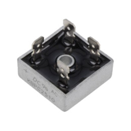 Punte redresoare: monofazat; Urmax: 1kV; If: 25A; Ifsm: 400A; MB-25