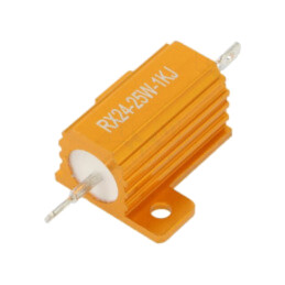 Rezistor: bobinat; cu radiator; 1kΩ; 25W; ±5%; 30ppm/°C; pt.lipit