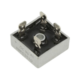 Punte redresoare: monofazat; Urmax: 1kV; If: 35A; Ifsm: 400A; MB-25