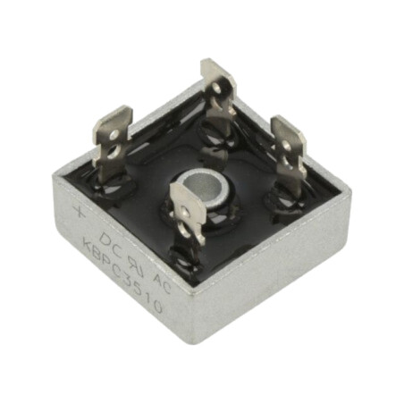 Punte redresoare: monofazat; Urmax: 1kV; If: 35A; Ifsm: 400A; MB-25