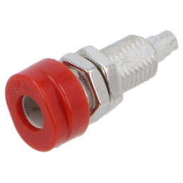 Conector: banană 4mm; soclu; 16A; 30VAC; 60VDC; roşie; 23mm; BUG 10