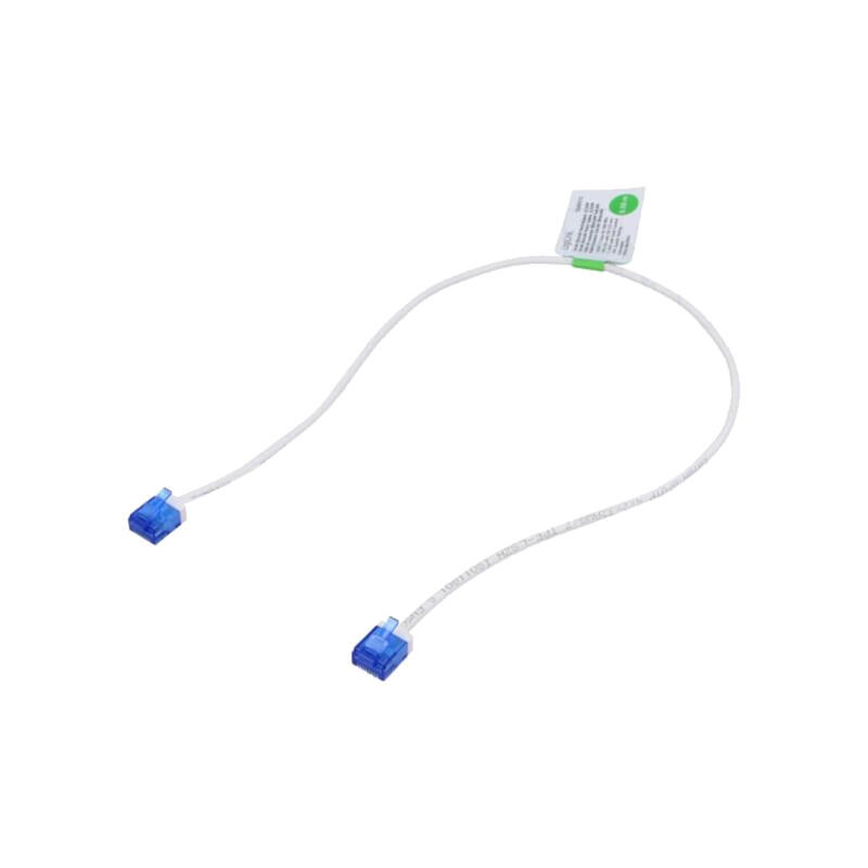 Patch cord; RJ45 mufă,din ambele părţi; U/UTP; 6a; litat; Cu; alb Patch cord; RJ45 mufă,din ambele părţi; U/UTP; 6a; litat; Cu; alb