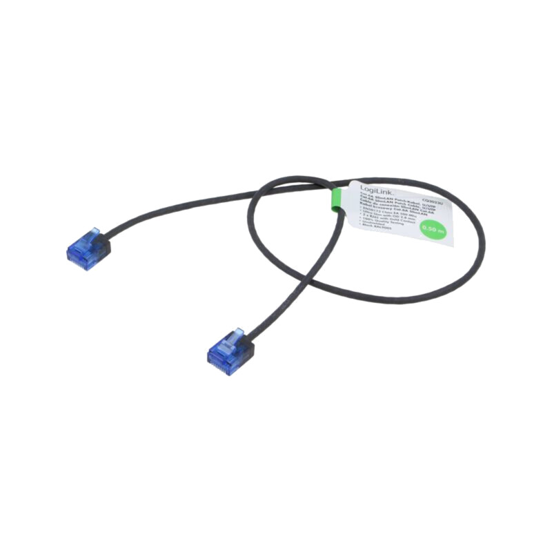 Patch cord; RJ45 mufă,din ambele părţi; U/UTP; 6a; litat; Cu; 0,5m Patch cord; RJ45 mufă,din ambele părţi; U/UTP; 6a; litat; Cu; 0,5m