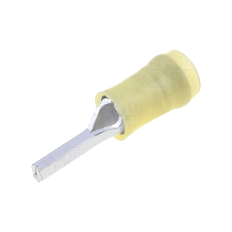 Vârf: tip ac; Ø: 2,6mm; 3÷6mm2; crimpat; pe cablu; izolată; galbenă Vârf: tip ac; Ø: 2,6mm; 3÷6mm2; crimpat; pe cablu; izolată; galbenă