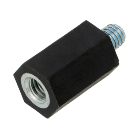 Bucşă izolantă; Filet int: M6; Lung: 20mm; UL94V-0; poliester