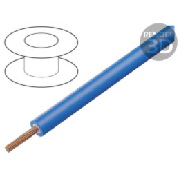 Cablu; litat; Cu; 0,4mm2; PVC; albastru; 1000V; 100m; Clasa: 6
