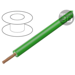 Cablu; litat; Cu; 0,4mm2; PVC; verde; 1000V; 100m; Clasa: 6; 1x0,4mm2