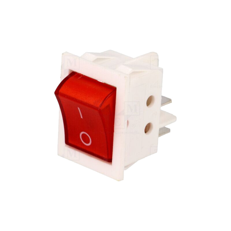 ROCKER; DPST; Poz: 2; ON-OFF; 15A/250VAC; roşie; lampă cu neon; 35mΩ ROCKER; DPST; Poz: 2; ON-OFF; 15A/250VAC; roşie; lampă cu neon; 35mΩ