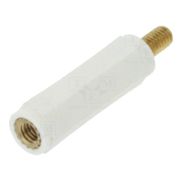 Bucşă izolantă; Filet int: M4; Lung: 28mm; UL94V-2; poliamidă