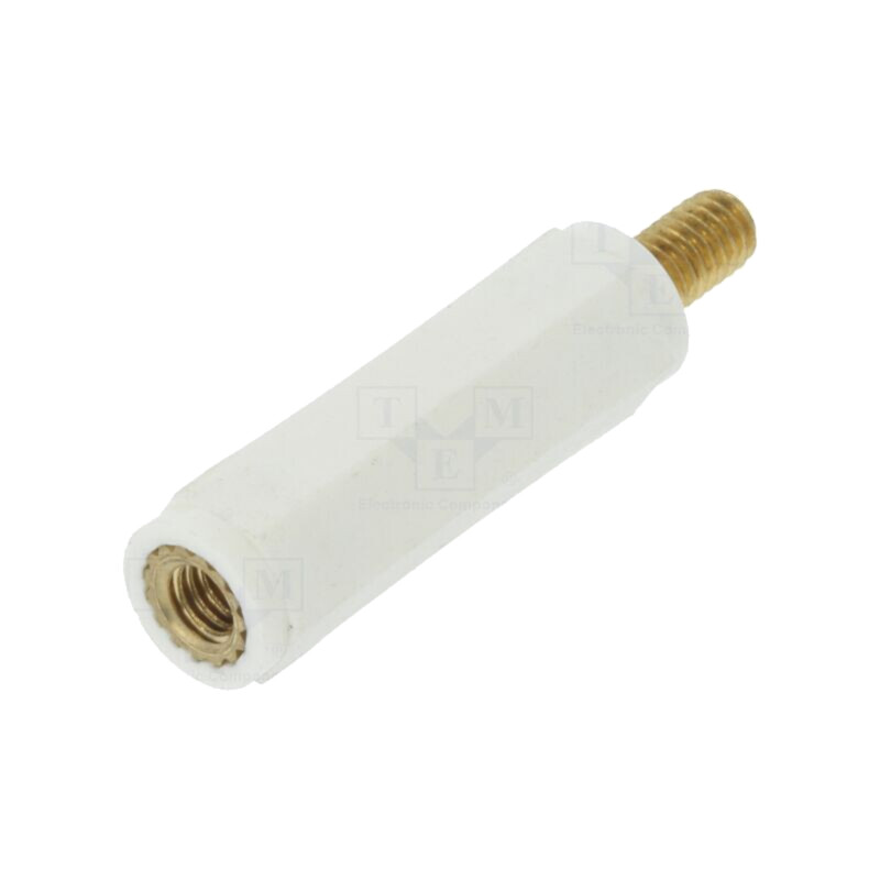 Bucşă izolantă; Filet int: M4; Lung: 28mm; UL94V-2; poliamidă Bucşă izolantă; Filet int: M4; Lung: 28mm; UL94V-2; poliamidă
