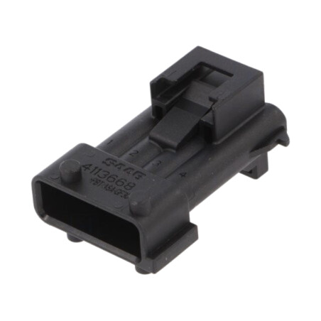 Conector: automotive; mufă; tată; JPT; PIN: 4; pe cablu; neagră