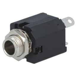Conector: Jack 6,3mm; soclu; mamă; stereo; piste: 3; drept; lipire