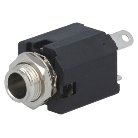 Conector: Jack 6,3mm; soclu; mamă; stereo; piste: 3; drept; lipire