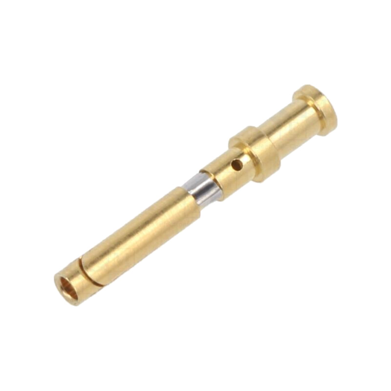 Pin; mamă; aliaj cupru; aurit; 1mm2; 18AWG; contacte întoarse; 10A