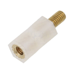 Bucşă izolantă; Filet int: M4; Lung: 15mm; UL94V-2; poliamidă