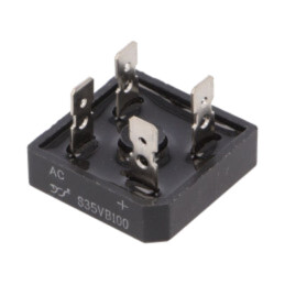 Punte redresoare: monofazat; Urmax: 1kV; If: 35A; Ifsm: 500A; S25VB