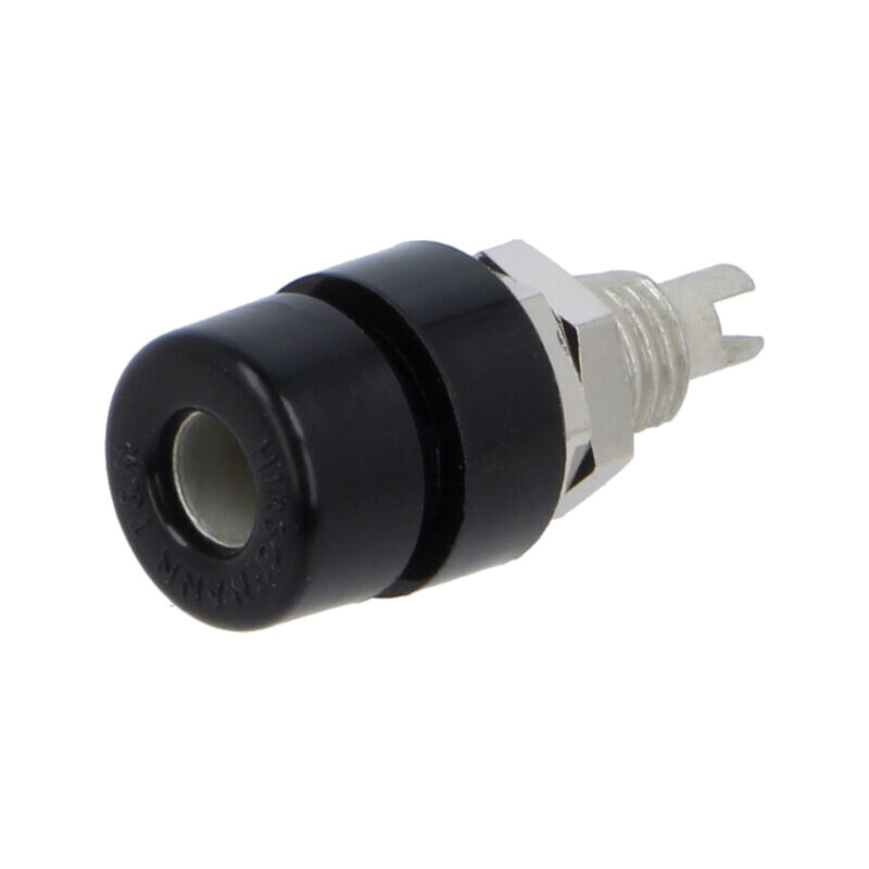 Conector: banană 4mm; soclu; 32A; 30VAC; 60VDC; neagră; BIL 30 Conector: banană 4mm; soclu; 32A; 30VAC; 60VDC; neagră; BIL 30