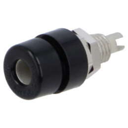 Conector: banană 4mm; soclu; 32A; 30VAC; 60VDC; neagră; BIL 30