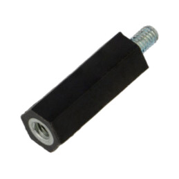 Bucşă izolantă; Filet int: M4; Lung: 25mm; UL94V-0; poliester