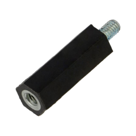 Bucşă izolantă; Filet int: M4; Lung: 25mm; UL94V-0; poliester