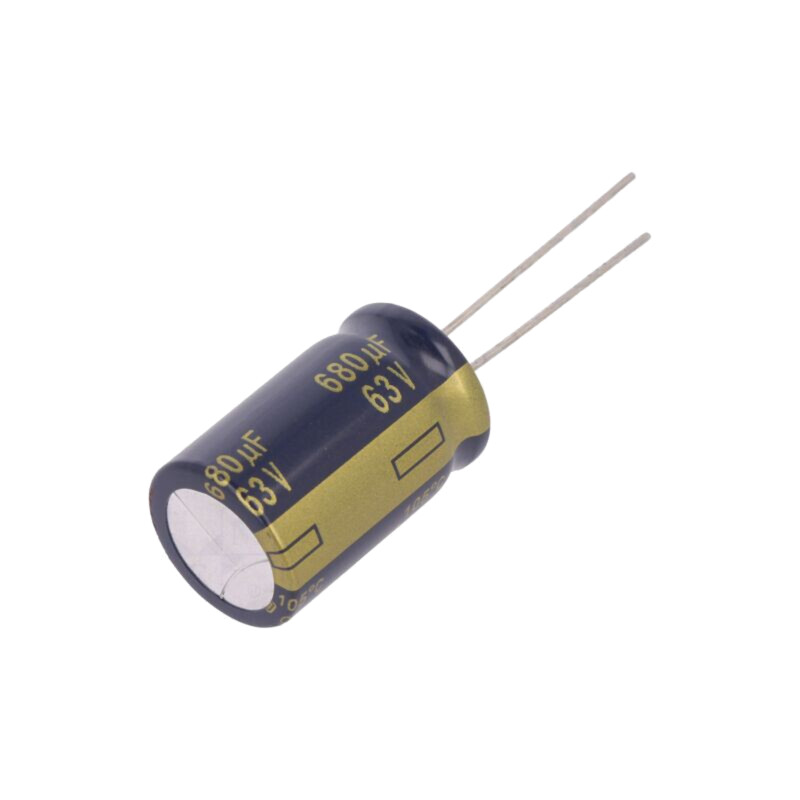 Condensator: electrolitic; low ESR; THT; 680uF; 63VDC; Ø16x25mm